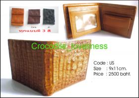 <b>กระเป๋าสตางค์หนังจระเข้แท้</b>