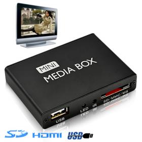 Mini Media Box สหรับต่อกับ TV (HDMI, USB, SD, AV)
