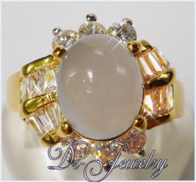 A097 - แหวนโอปอลจีน ล้อมเพชร