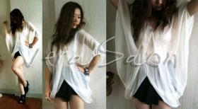 oversize see thru top