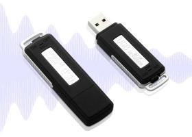 2 In 1 Flash Drive พร้อมเครื่องบันทีกเสียง –240 ชั่วโมง (สีดำ)