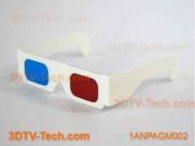 1ANPARC001 แว่น 3 มิติ  กระดาษ สีแดง-ฟ้า กรอบขาว