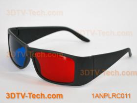 1ANPLRC011-แว่น 3 มิติ พลาสติก แดง-ฟ้า 