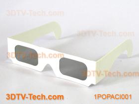 1POPACI001 แว่นกระดาษ Circular Polarized กรอบขาว