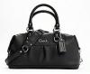 Coach Ashley Black Leather Satchel   Style No. F15445
