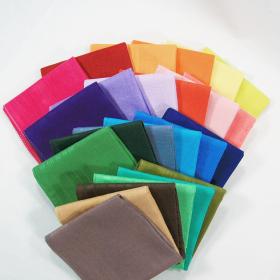ผ้าเช็ดหน้า 16นิ้ว คอตตอน 100% สีพื้น