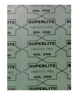 ขาย superlite asbestos free fibre jointing ปะเก็นแผ่นไม่มีใยหิน ยี่้ห้อ superlite รุ่น Oil250