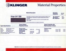 ขายปะเก็นแผ่นใยหินกันน้ำมัน หรือ oil resistant asbestos gasket sheet ยี่ห้อ klinger oilit