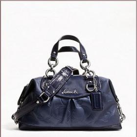 ขาย Coach  Coach Ashley Embossed Leather Satchel Handbag F19449