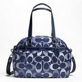 ขาย Coach  COACH Addison Multi-colored Blue Signature Multifuction Diaper Bag Tote F18376