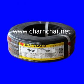 ขาย  Thai yazaki  003333สายไฟฟ้า THW ยี่ห้อ Thai yazaki ขนาด 1x1 SQ mm หรือ สายไฟ thw เบอร์