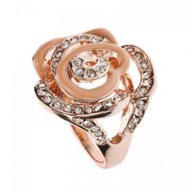 แหวน Rose Gold ประดับคริสตัล Swarovski แท้ ชุบทองคำแท้ 9K