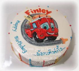 เค้กสปันจ์ บัตเตอร์ครีม ลาย Finley