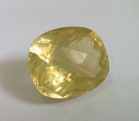 Lemon quartz คุณภาพ VVS 36.52 ct หน้าตาข่าย ทรงหมอน