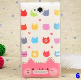 case sony xperia C นำเข้าแบบใหม่ ใสสกรีนลายบางเฉียบ  ส่งฟรี ทั่วประเทศ