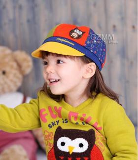 หมวกสีสดใสปักนกลายฮูก