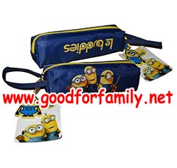 ซองใส่ดินสอ Minions Le buddies แบบซิป สีน้ำเงิน-เหลือง กล่องดินสอ เครื่องเขียน มินเนี่ยน 3 รหัส stades005