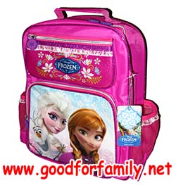 กระเป๋าเป้ Frozen 14 นิ้ว สีชมพู โฟรเซ่น อันนา เอลซ่า โอลาฟ anna elsa olaf กระเป๋านักเรียน กระเป๋าเด็ก รหัส bckpckfro016