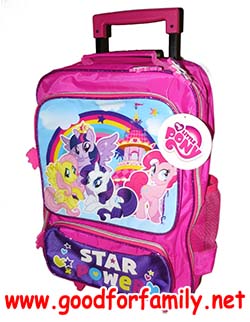 กระเป๋าล้อลาก 16 นิ้ว Little Pony Star Power สีชมพู โพนี่ กระเป๋านักเรียน กระเป๋าเด็ก กระเป๋าเดินทาง รหัส bcktropny003
