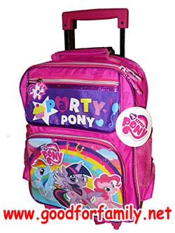 กระเป๋าล้อลาก 14 นิ้ว Little Pony Star Power สีชมพู โพนี่ กระเป๋านักเรียน กระเป๋าเด็ก กระเป๋าเดินทาง รหัส bcktropny002