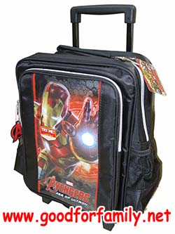 กระเป๋าล้อลาก 13 นิ้ว Avenger Age of Ultron มีไฟ สีดำ พร้อมส่ง อเวนเจอร์ Marvel มาร์เวล กระเป๋านักเรียน กระเป๋าเด็ก กระเป๋าอนุบาล รหัส bcktroave005