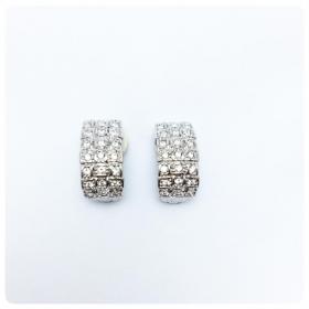 ขาย Swarovski Clear Crystal Clip Earrings ☆ Used like New