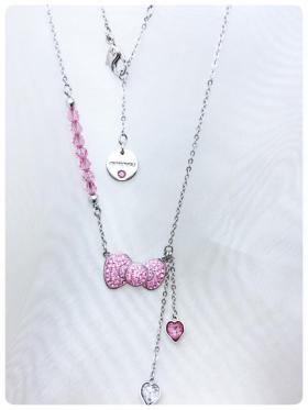 ขาย Swarovski Hello Kitty Pink Bow Necklace ☆ Used like New