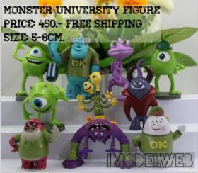 Monster University Figure ชุดโมเดลมอนสเตอร์อิ้ง 10 ตัว