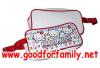 กระเป๋าใส่เครื่องสำอางค์ Hello Kitty  ทรงเหลี่ยม สีขาว-แดว ซองใส่ดินสอ ซองใส่เครื่องเขียน คิตตี้ รหัส stakit006