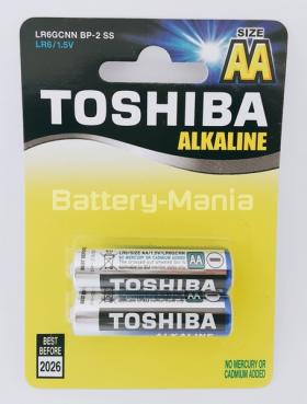 ถ่านอัลคาไลน์ AA แพ็ค 2 ก้อน Toshiba Alkaline Blueline LR6BP2