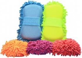 ฟองน้ำล้างรถไมโครไฟเบอร์แบบตัวหนอน Microfiber-Sponge Carwash