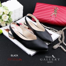 DF-G8-031-BLK / KHA - รองเท้า รัดส้นยางยืด