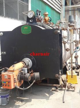 ขายบอยเลอร์มือสองแบบนอน Thai K Boiler เชื้อเพลิงแก๊ส ขนาด 2 ตัน