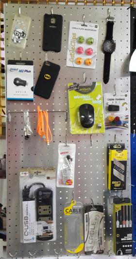 Aluminum pegboard Size 50x100 cm. ,thick 1.5mm.  Grey color