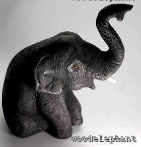 ขาย woodelephant ช้างนั่งชูงวง