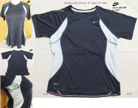 เสื้อกีฬาแขนสั้น สีน้ำเงิน/ฟ้า NIKE FIT DRY